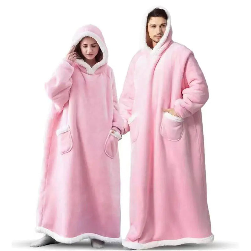 Long Unisex Pyjama Hooded Blanket