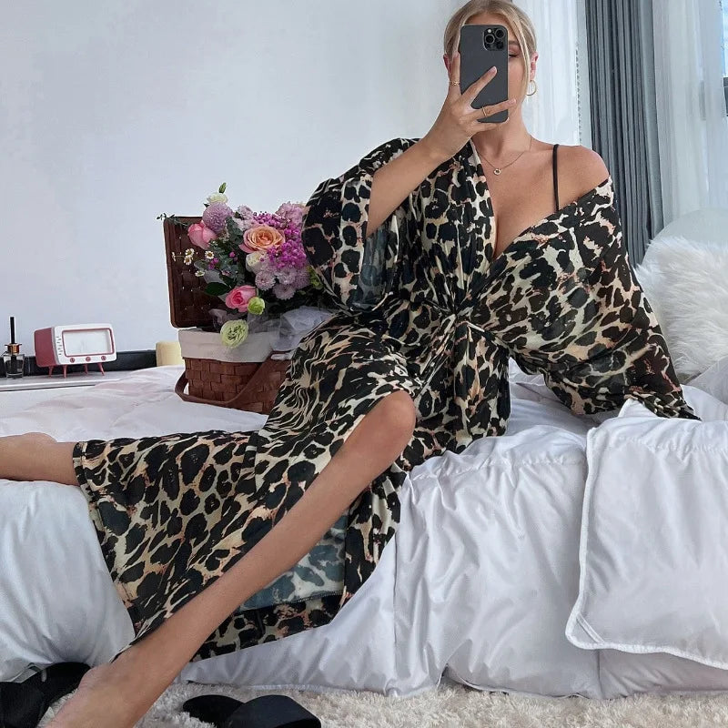 Leopard Print Robe