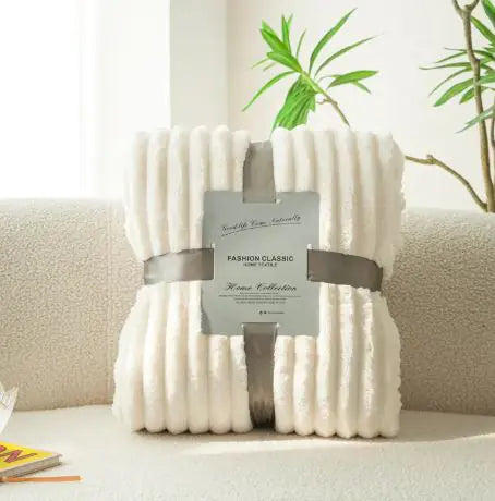 Wide Stripe Solid Blanket