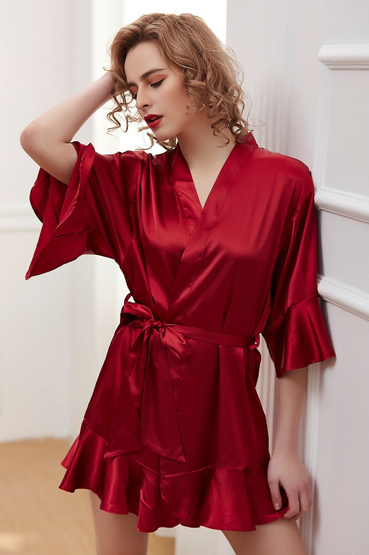 Women's Silk Satin Robe