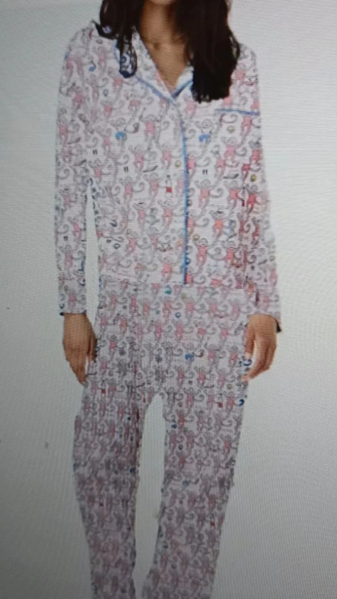 Ladies Monkey Printed Pajama Set
