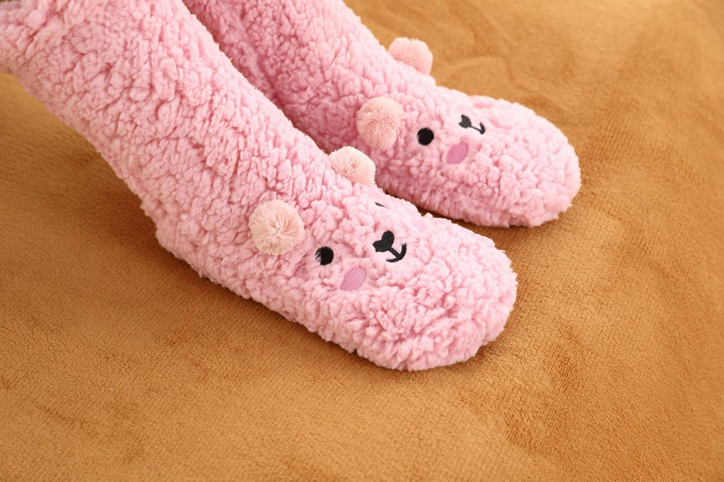 Cartoon Lambswool Anti-Slip Socks