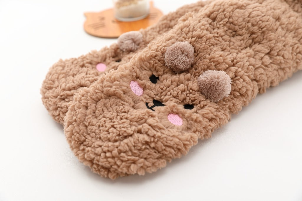 Cartoon Lambswool Anti-Slip Socks