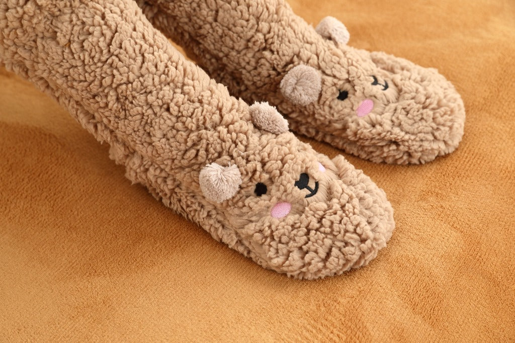Cartoon Lambswool Anti-Slip Socks