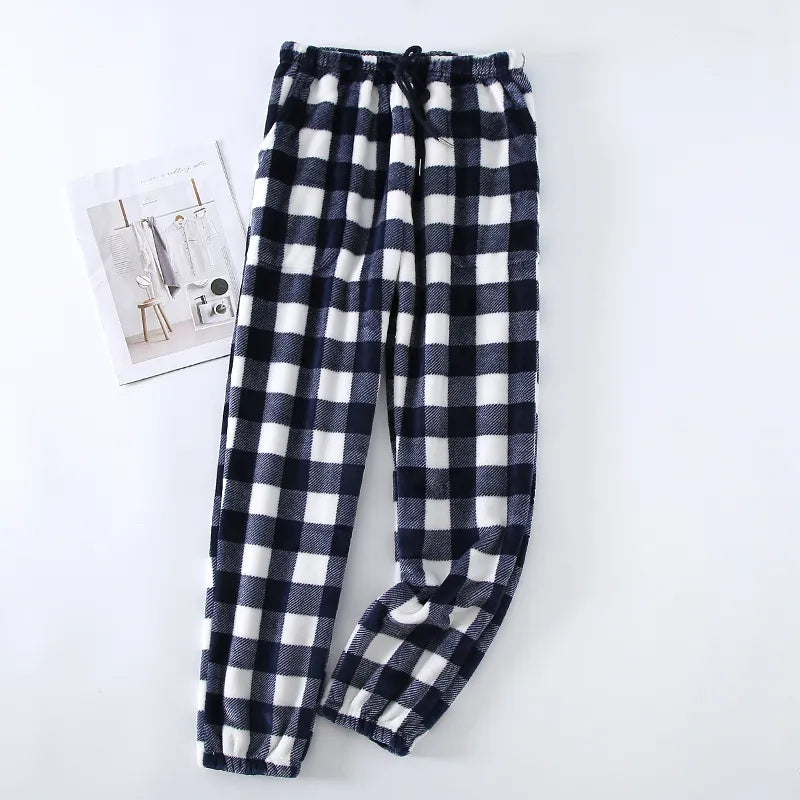 Thick Flannel Plaid Pyjama Bottoms