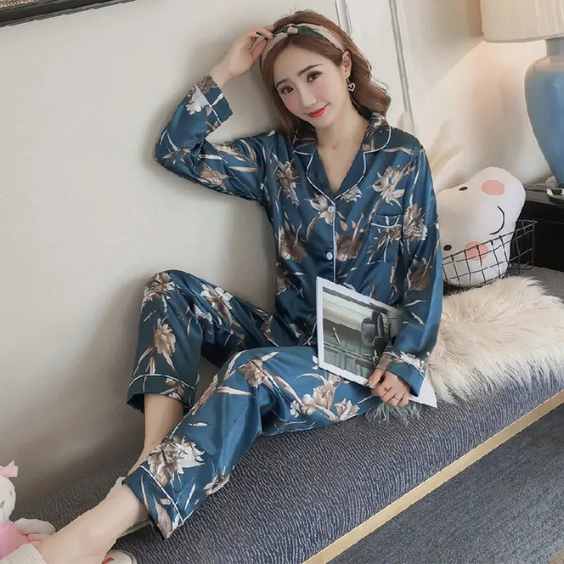 Women’s Ice Silk Pajama Set