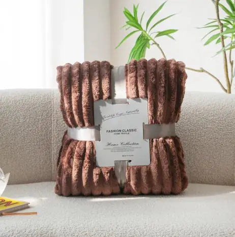 Wide Stripe Solid Blanket