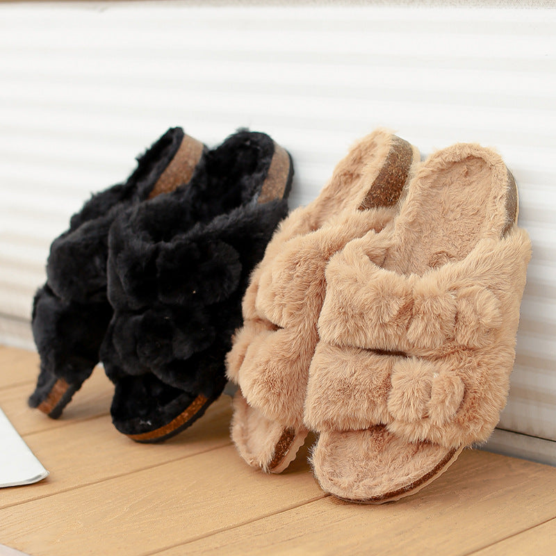 Furry Cotton Slippers