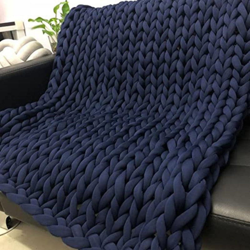 Chunky Knit Sofa Blanket