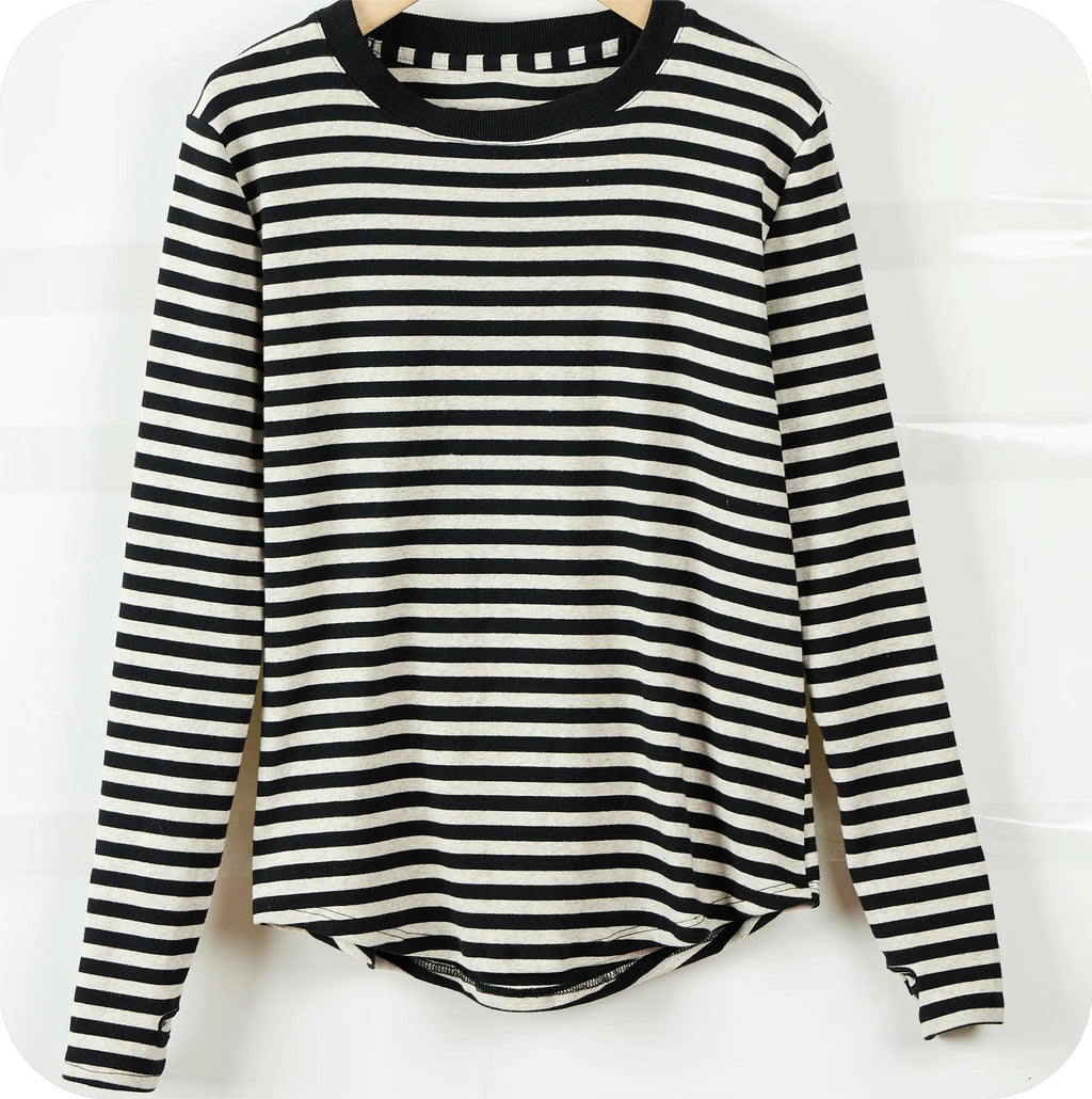 Women's Long Sleeve Striped T-Shirt