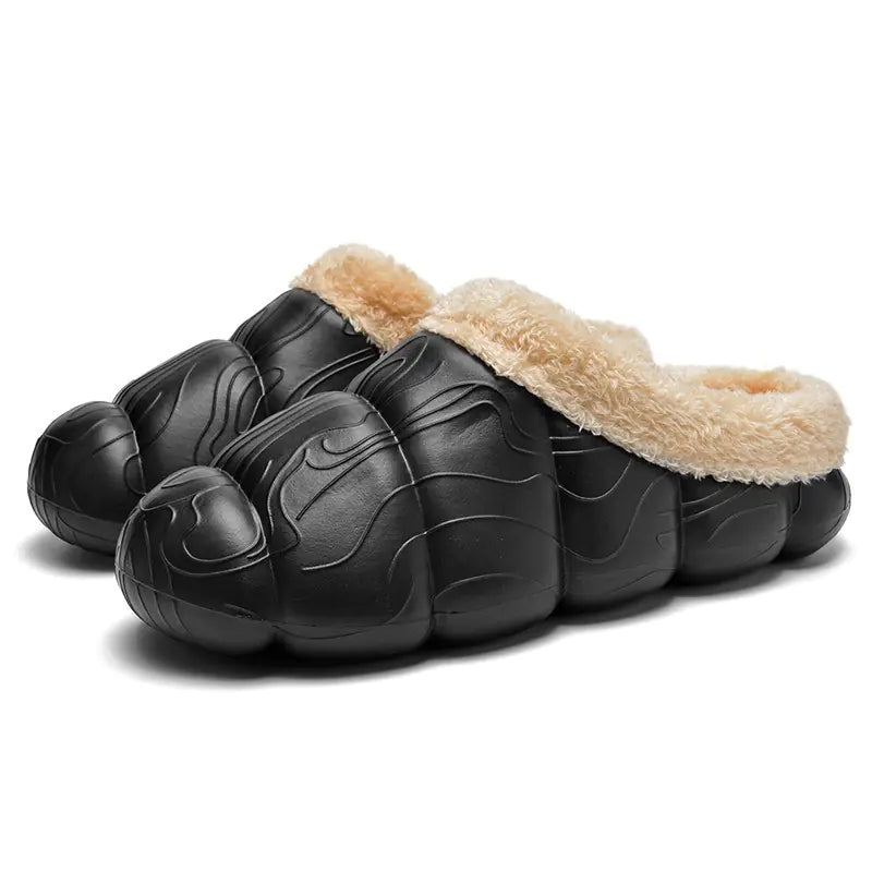 Fleece-lined Contrast Slippers