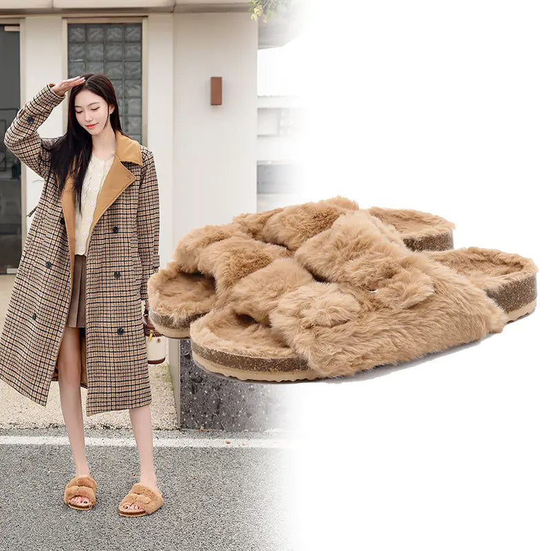 Furry Cotton Slippers
