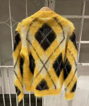 Block Mohair Knitted Sweater