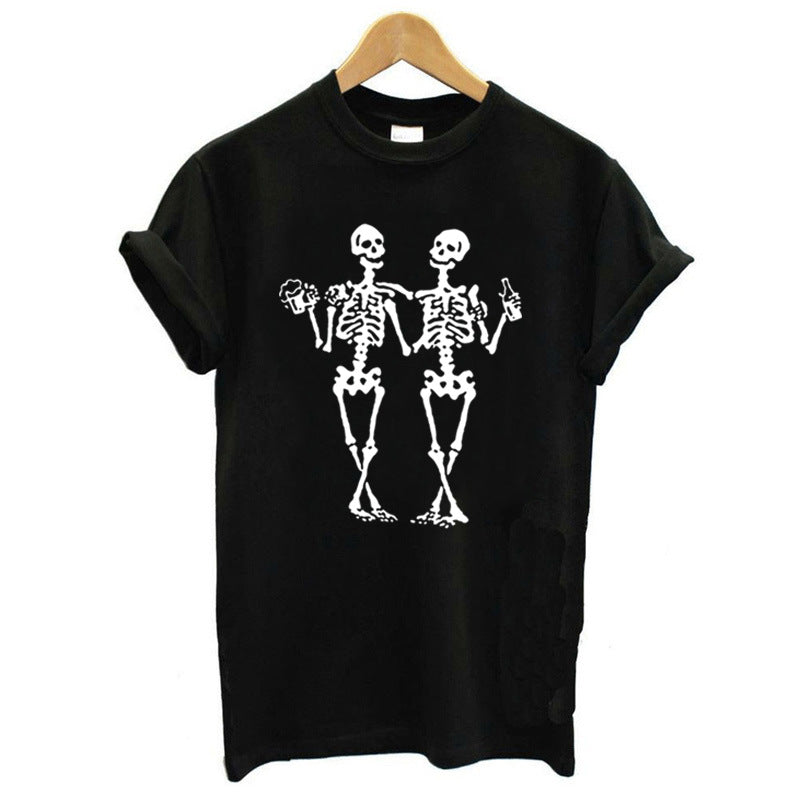Dancing Skull Beer Tee for woman