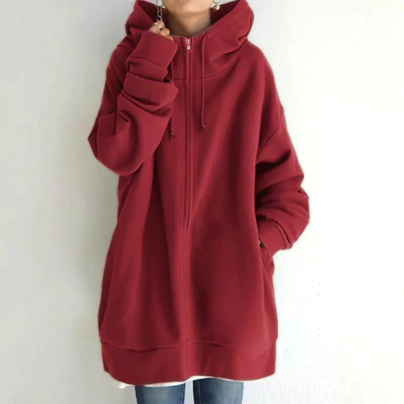 Ladies' Cozy Full-Zip Fleece Hoodie