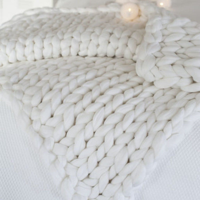 Chunky Knit Sofa Blanket