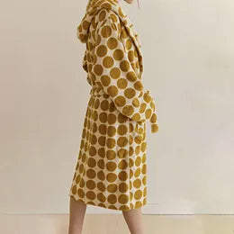 The Dawson Robe - Polka Dot Cotton Bathrobe
