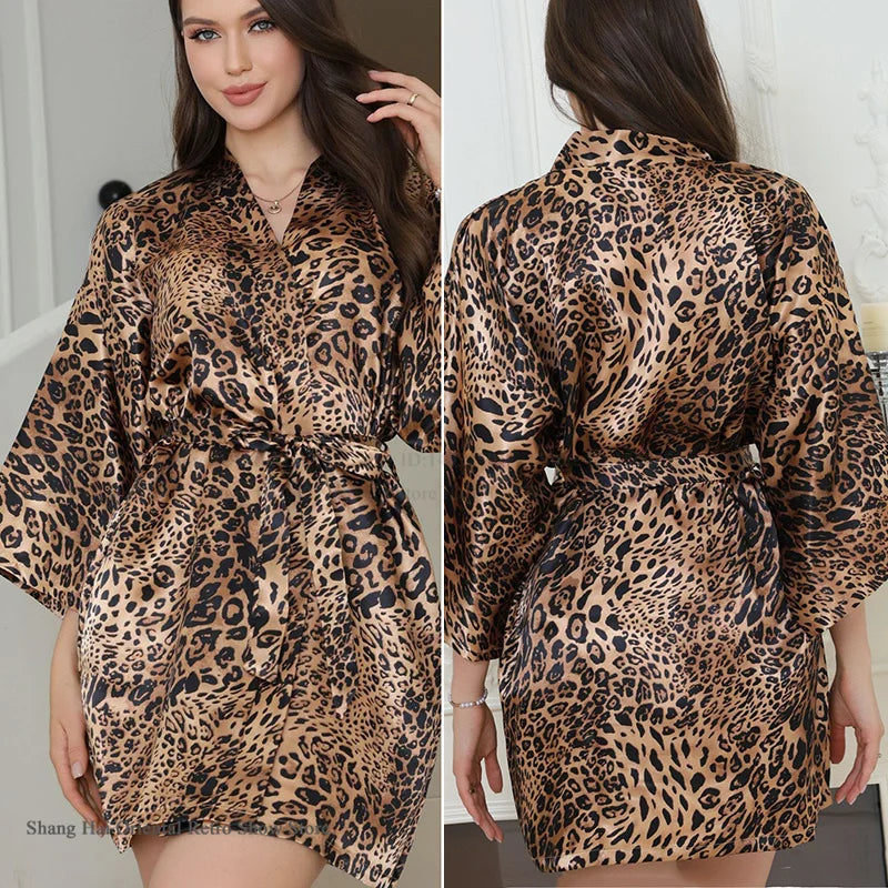 Sexy Leopard Print Robe