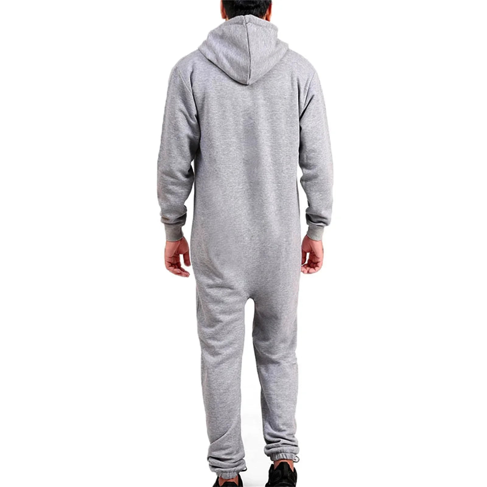 Mens Hooded Jumpsuit with Pockets