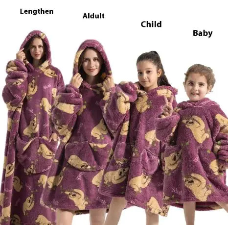 Family Lazy Blanket Hoodie