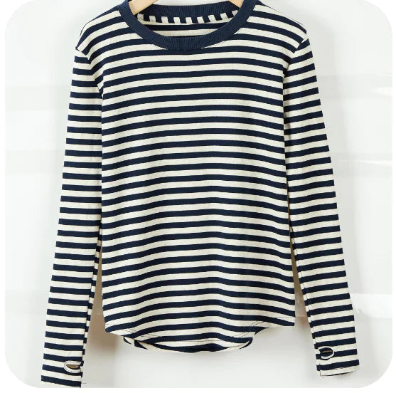 Women's Long Sleeve Striped T-Shirt