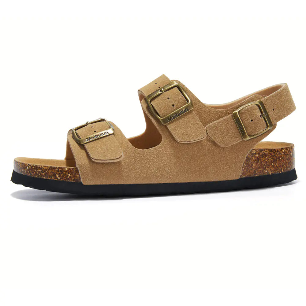 Unisex 3 Buckle Cork Sandals