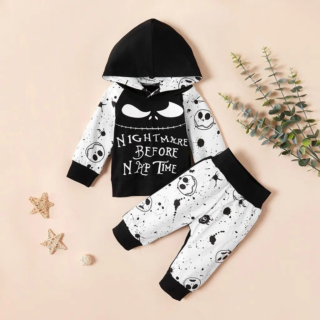 Kids Halloween Skull Pajama Set