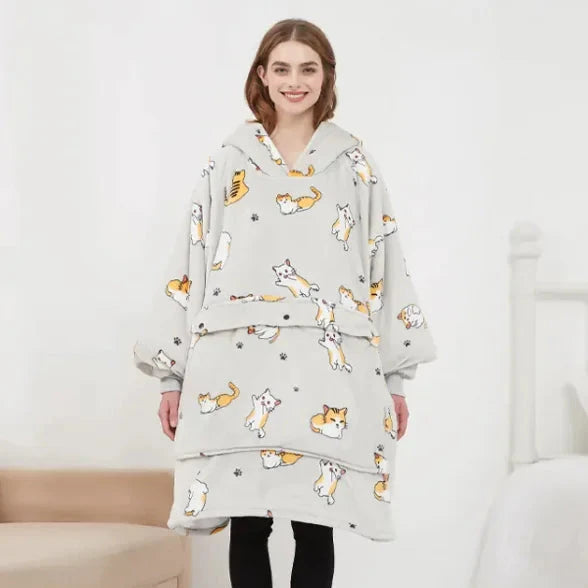 USB Hooded Electric Heating Blanket