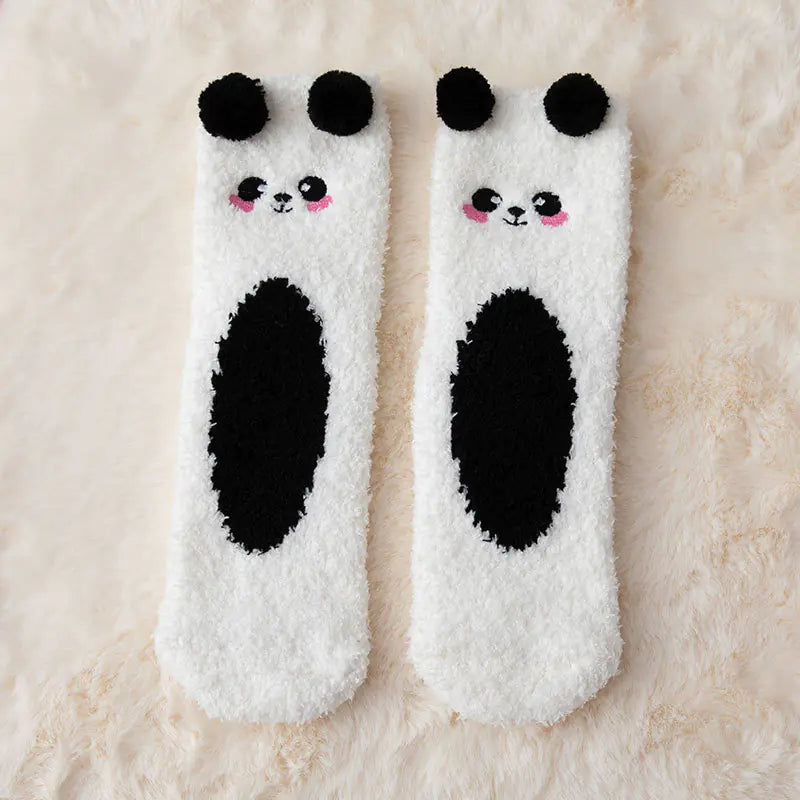 Women's Cartoon Coral Fleece Thick Warm Socks