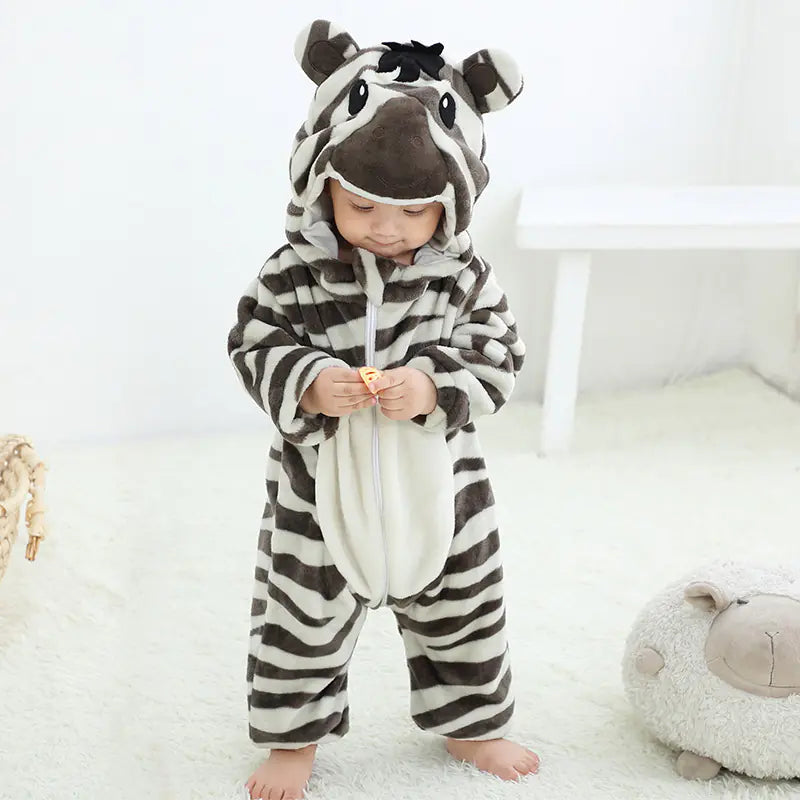 Baby Onesie Flannel Romper for Autumn Winter Sleep