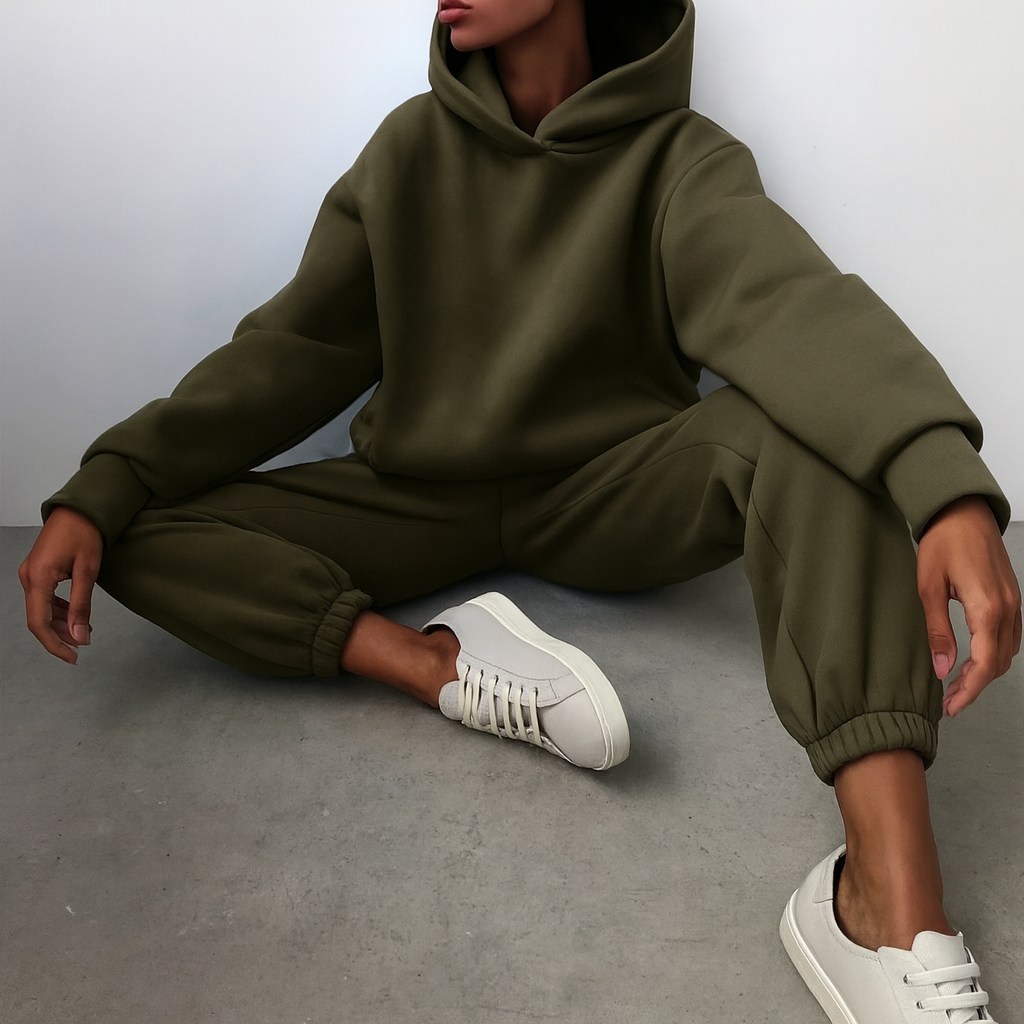 Ladies Hooded Jogger Set