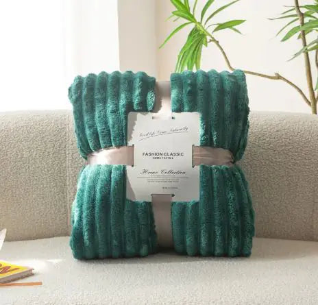 Wide Stripe Solid Blanket