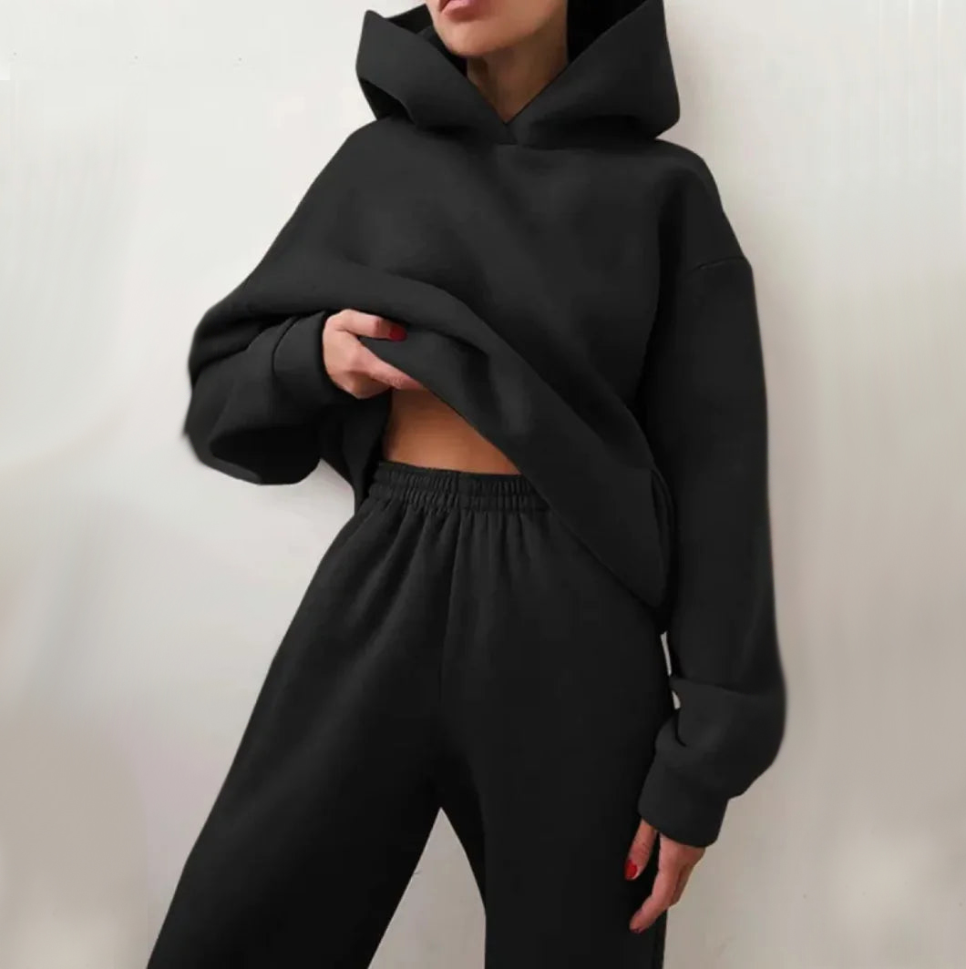 Ladies Hooded Jogger Set