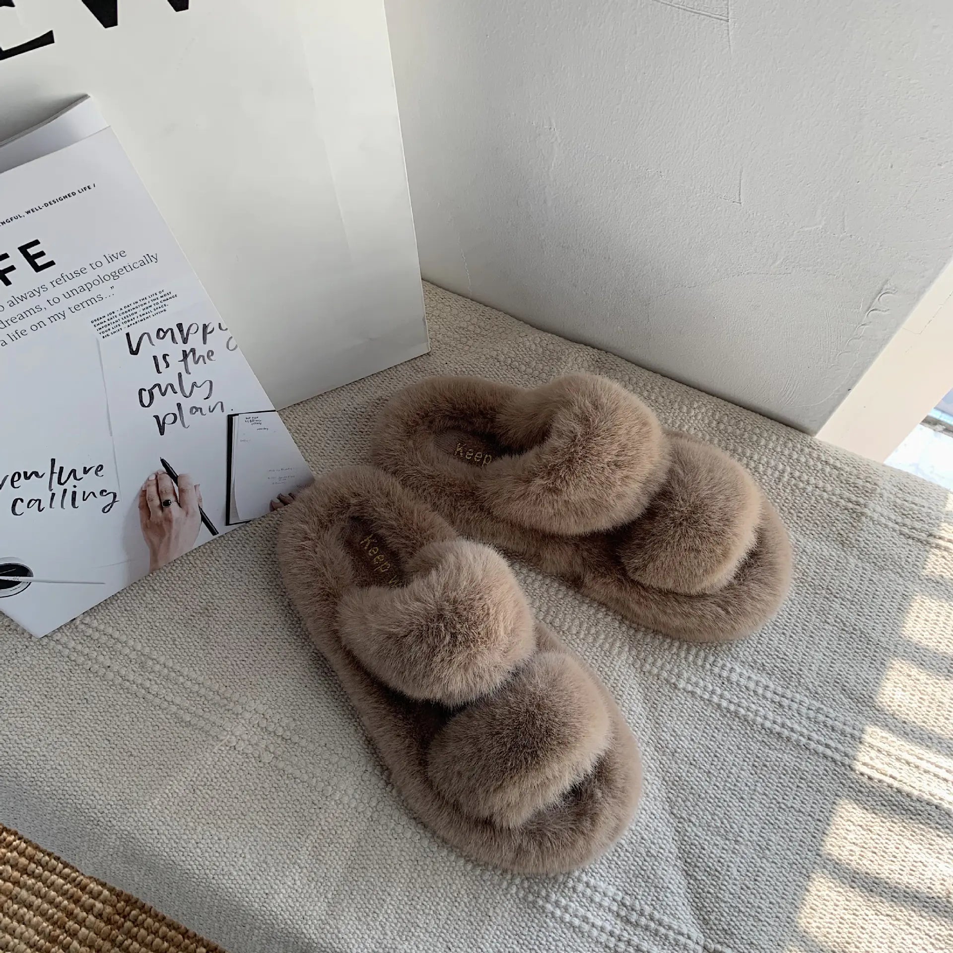 Women's Hairy Slippers