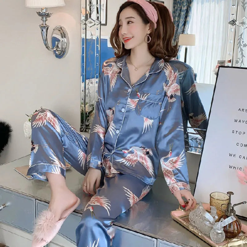 Women’s Ice Silk Pajama Set