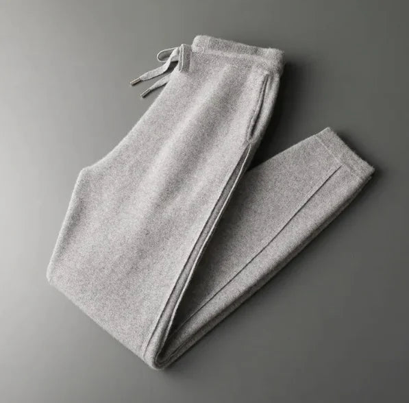 Men Solid Color Cashmere Pants
