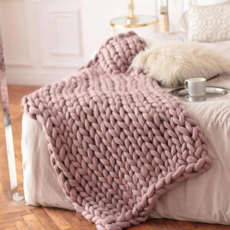 Chunky Knit Sofa Blanket