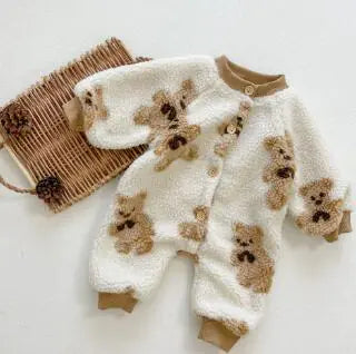 Velvet Teddy Onesie for Baby