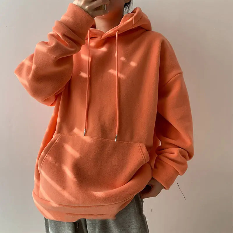 Ladies Thickened Fleece Hoodie