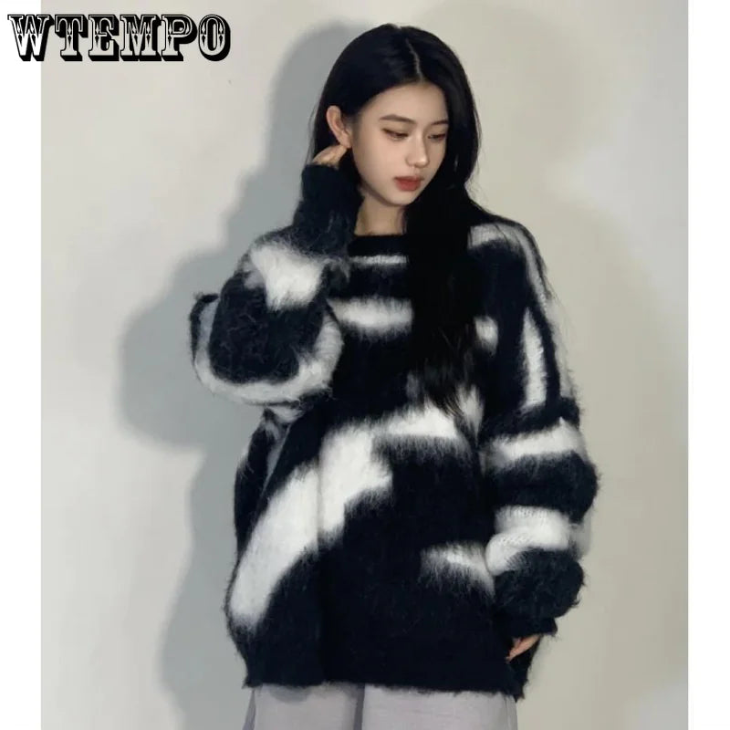 Ladies Mohair Stripe Sweater