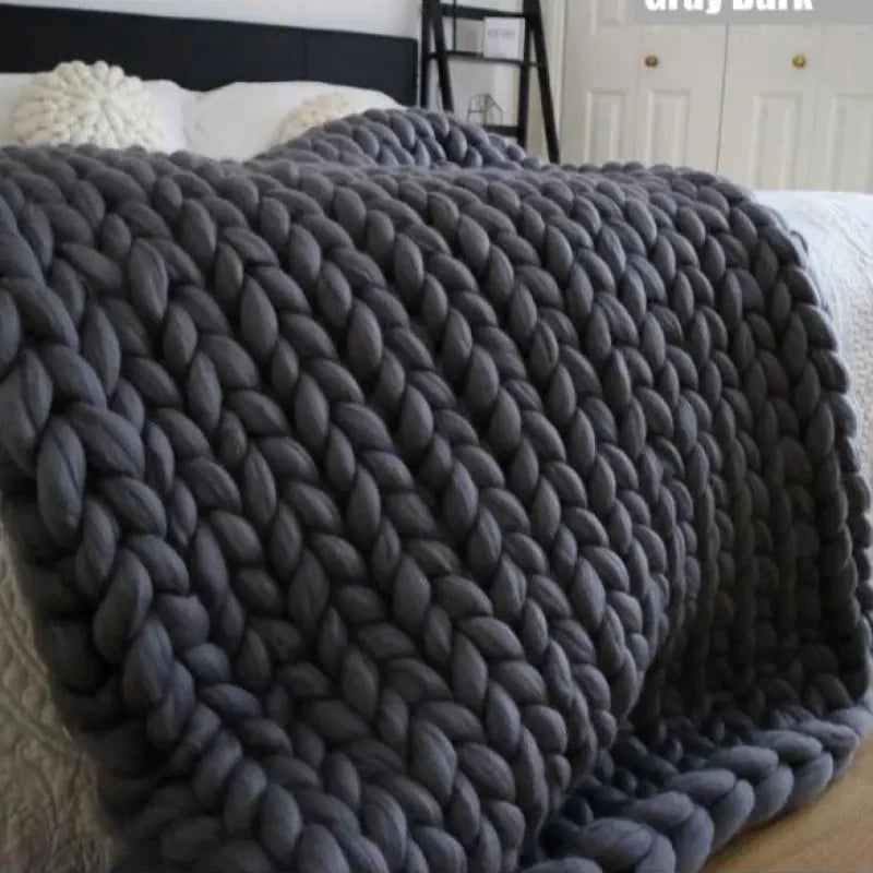 Chunky Knit Sofa Blanket