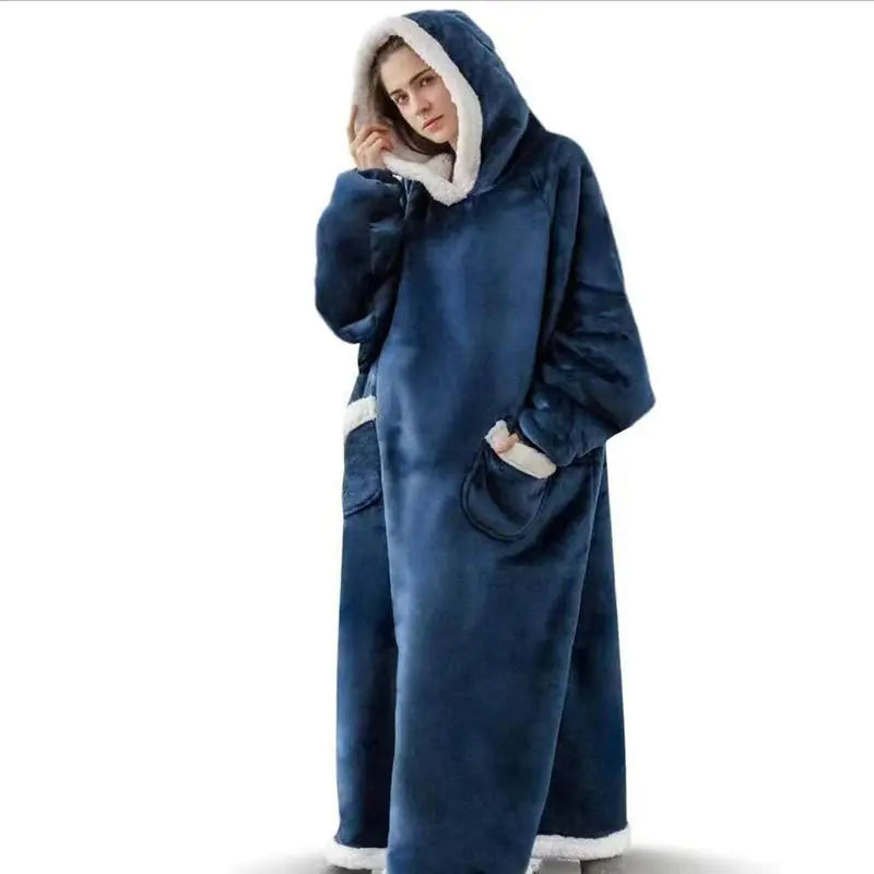 Long Unisex Pyjama Hooded Blanket