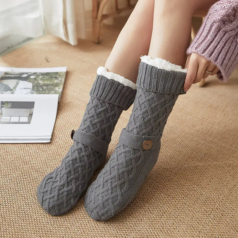 Lambswool Fleece-lined Floor Socks