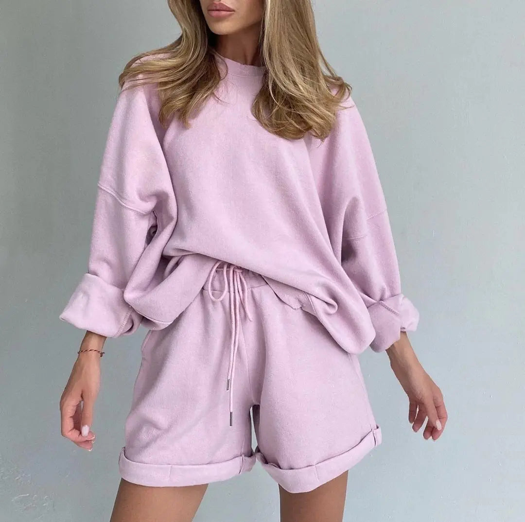 Long Sleeve Top and Shorts Set