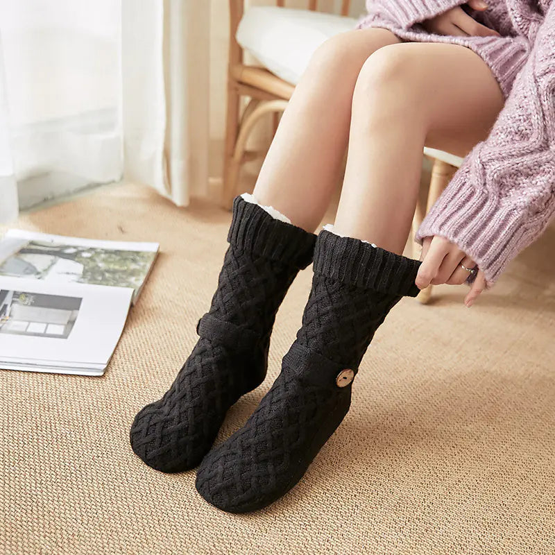 Lambswool Fleece-lined Floor Socks