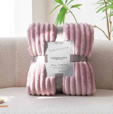 Wide Stripe Solid Blanket