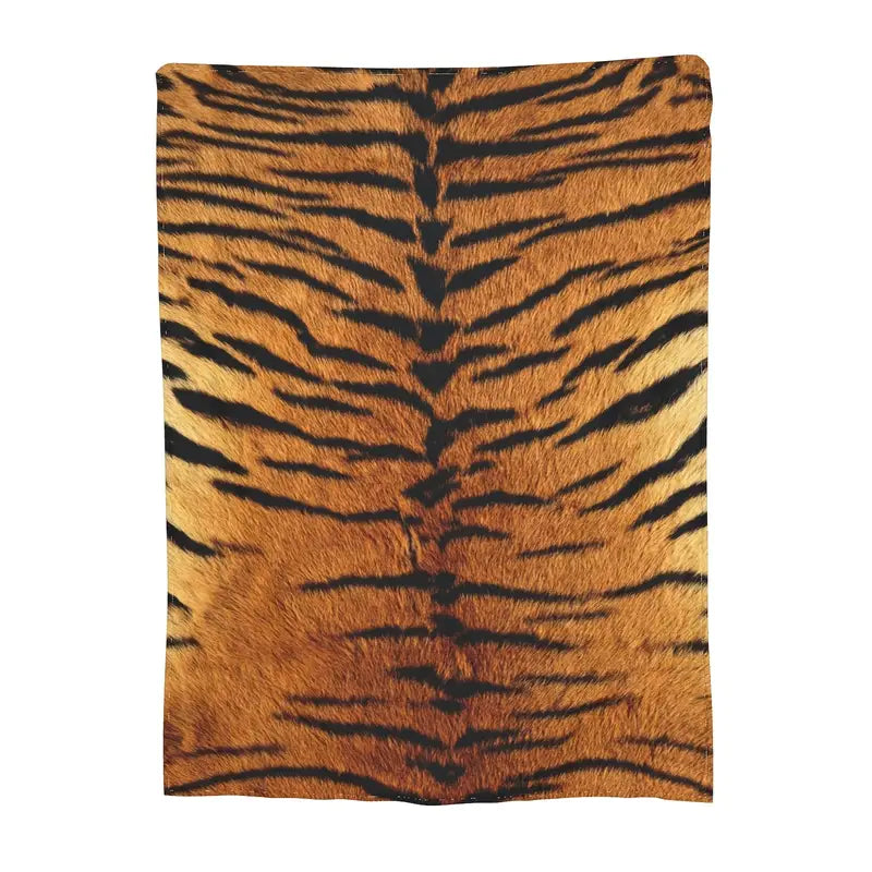 Tiger Pattern Flannel Throw Blanket - Washable Comforter