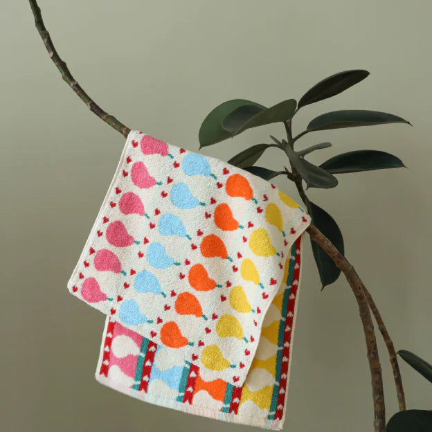 Pear Pattern Soft Cotton Bath & Hand Towel