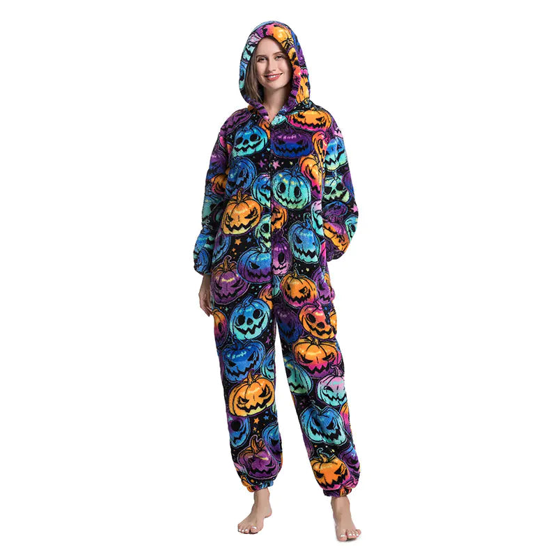 Cute Cartoon Animal Onesie Fleece Pajamas