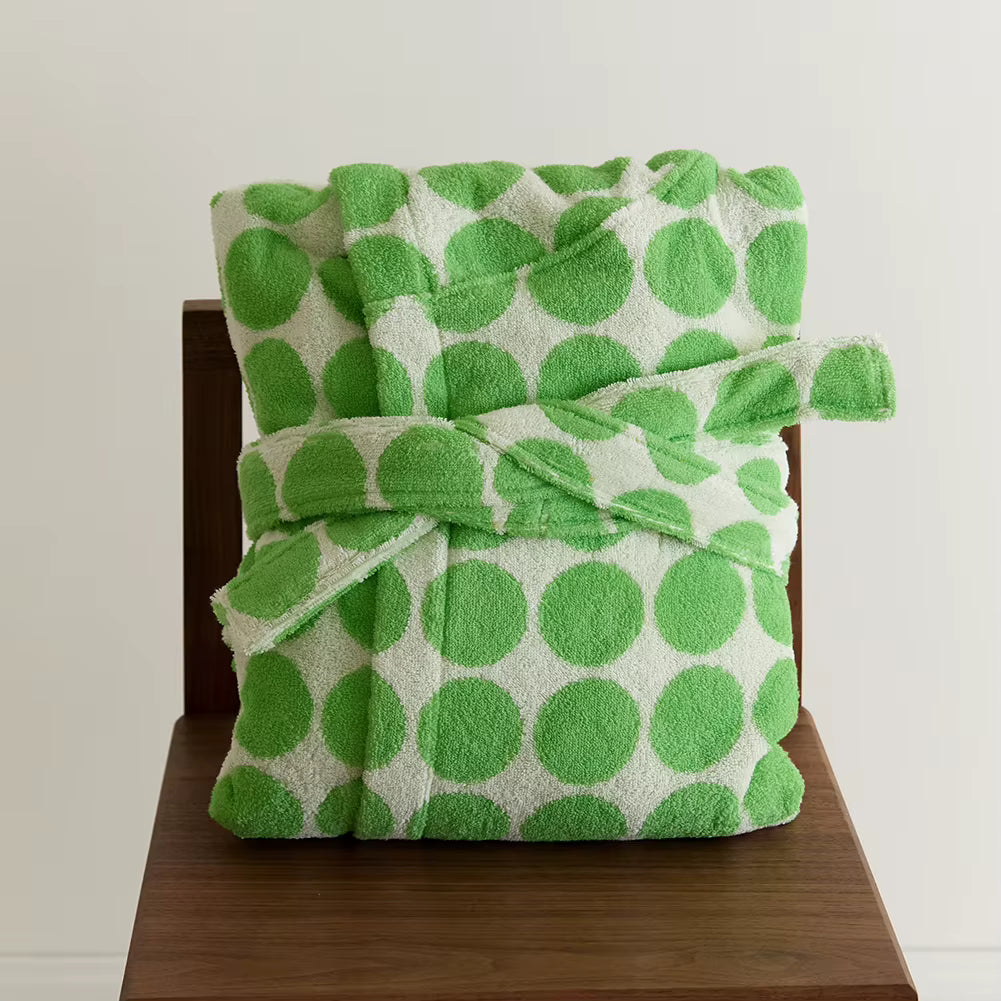 The Dawson Robe - Polka Dot Cotton Bathrobe